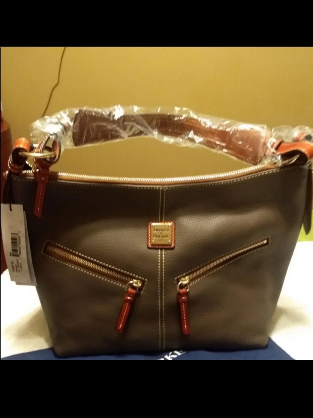 Dooney & Bourke  Pebbled Leather Hobo Bag